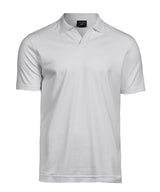 Luxury stretch v-neck polo (1404) — White