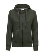 Women’s fashion full-zip hoodie (5436) — Deep Green