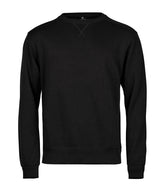 Ribbed interlock crew neck (5504) — Black