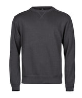 Ribbed interlock crew neck (5504) — Dark Grey