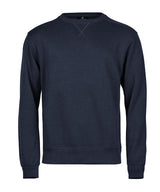 Ribbed interlock crew neck (5504) — Navy