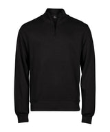 Ribbed interlock half-zip (5506) — Black