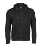 Ribbed interlock hooded full-zip (5508) — Black
