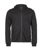Athletic hooded full-zip sweatshirt (5706) — Black