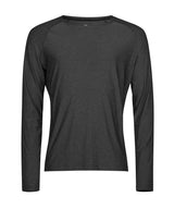 Long sleeve CoolDry tee (7022) — Black Melange