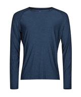 Long sleeve CoolDry tee (7022) — Navy Melange
