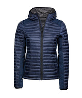 Women’s hooded outdoor crossover (9611) — Navy/Navy Melange