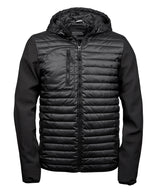 Hooded crossover jacket (9628) — Black/Black