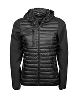 Women’s hooded crossover jacket (9629) — Black/Black
