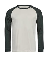 UNLABELED baseball tee (1170) — Cement/Dark Green