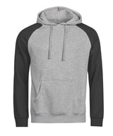 UNLABELED two-tone hooded sweatshirt (5156) — Heather Grey/Black