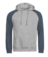 UNLABELED two-tone hooded sweatshirt (5156) — Heather Grey/Ink