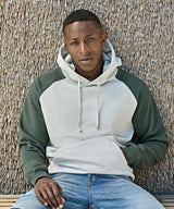 UNLABELED two-tone hooded sweatshirt (5156) — lifestyle