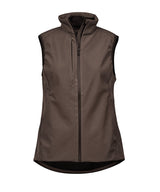 Women's performance softshell bodywarmer (9523) — Earth