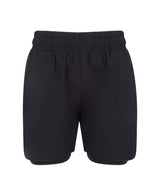 Kids double-layer sports shorts — Black