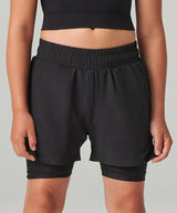 Kids double-layer sports shorts — lifestyle