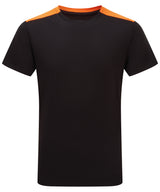 TriDri® contrast performance t-shirt — Black/Orange