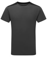 TriDri® contrast performance t-shirt — Charcoal/Black