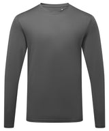 Men's TriDri® long sleeve performance t-shirt — Charcoal