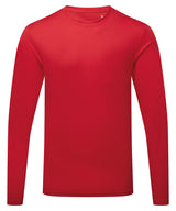 Men's TriDri® long sleeve performance t-shirt — Fire Red