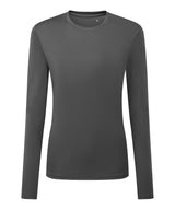 Women's TriDri® long sleeve performance t-shirt — Charcoal