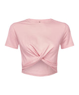 Women's TriDri® twist crop top — Light Pink