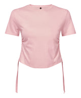 Women's TriDri® ruched crop top — Light Pink