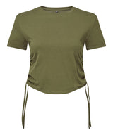 Women's TriDri® ruched crop top — Olive