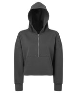 Women's TriDri® half zip hoodie — Charcoal
