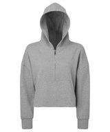 Women's TriDri® half zip hoodie — Heather Grey