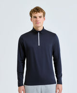 Men's TriDri® recycled long sleeve brushed back ¼ zip — lifestyle
