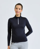Women's TriDri® recycled long sleeve brushed back ¼ zip — lifestyle