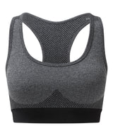 Tridri® seamless 3D fit" multi-sport sculpt bra" — Black Melange
