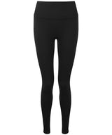 Women's TriDri® ribbed seamless multi-sport leggings — Black