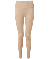Women's TriDri® ribbed seamless multi-sport leggings — Nude Melange