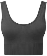Tridri® ribbed seamless multi-sport bra — Charcoal