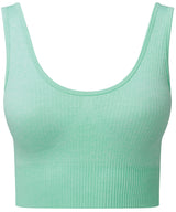 Tridri® ribbed seamless multi-sport bra — Peppermint Melange