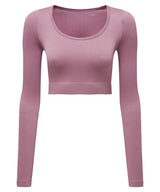 Women's TriDri® ribbed seamless 3D fit" crop top" — Mauve