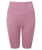 Women's TriDri® ribbed seamless 3D fit" cycle shorts" — Mauve
