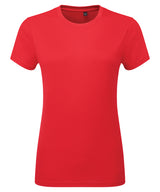 Women’s TriDri® ion-charge recycled textured tee — Fire Red
