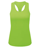 Women's TriDri® recycled performance slim racer back vest — Lightning Green