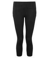 Women's TriDri® recycled performance leggings ¾ length — Black