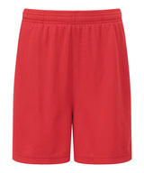 Kids TriDri® ion-charge performance shorts — Fire Red