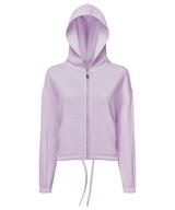Women's TriDri® recycled cropped oversize full-zip hoodie — Lilac