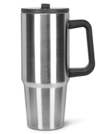 TriDri® Water bottle with side handle — Brushed Steel