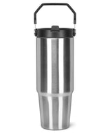 TriDri® Water bottle with carry handle — Brushed Steel