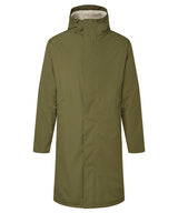 TriDri® Recycled all-seasons waterproof longline robe — Olive/Natural