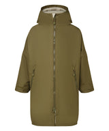 Kids TriDri® Recycled all-seasons waterproof changing robe — Olive/Natural