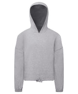 Kids TriDri® recycled cropped oversize hoodie — Heather Grey