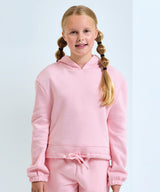 Kids TriDri® recycled cropped oversize hoodie — lifestyle